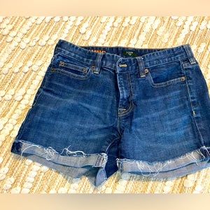 J.Crew  “hipslung” stretch denim shorts sz 2 EUC